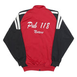 ADIDAS Mens Red & Black Football Track Jacket M Polyester Zip Sports Training