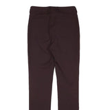 HOBBS LONDON Womens Polyester Blend Slim Burgundy Trousers W26 L30 Zip