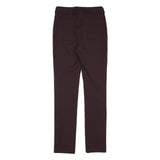HOBBS LONDON Womens Polyester Blend Slim Burgundy Trousers W26 L30 Zip