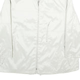 GOLDIX Womens White Zip Jacket UK 22 Plain Lightweight Casual Outerwear