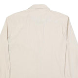 ARMANI EXCHANGE Mens Beige Pinstripe Cotton Blend Shirt L Classic Long Sleeve