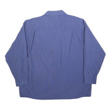 CINTAS Mens Blue Work Shirt XL Logo Embroidered Button Long Sleeve Cotton Blend