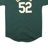 MAJESTIC Mens Green & Yellow Oakland Athletics Baseball Jersey S Short Sleeve