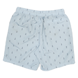 NAUTICA Mens Casual Blue & Navy Animal Print Relaxed Fit Shorts L W32 Drawstring