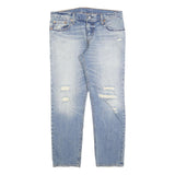 LEVI'S 501 Womens Jeans Blue Regular Straight Denim Stone Wash W32 L28 Classic