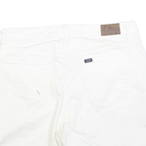 LEE Womens White Cotton Casual Shorts XXS W34 Comfortable Summer Wear