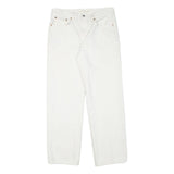LEVI'S Womens Jeans White Regular Straight Denim W32 L30 Classic Zip Cotton