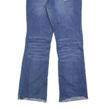 ARYIA Womens Blue Regular Bootcut Denim Light W32 L30 Detailed Stitching Zip
