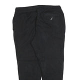 NAUTICA Mens Joggers Black L W34 L27 Cotton Blend Relaxed Tapered Drawstring
