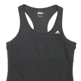 ADIDAS Womens Black Graphic Vest S Sleeveless Crew Neck Climalite Fitness