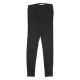 LEVI'S Womens Black Slim Skinny Denim Cotton Blend W25 L28 Zip Jeans