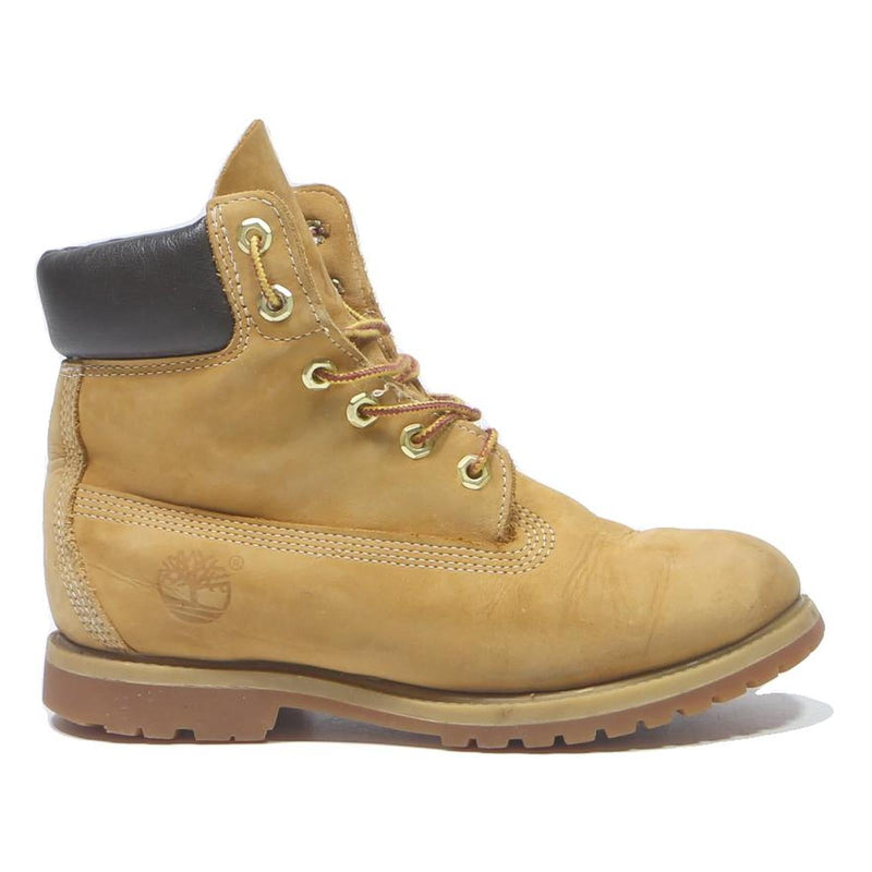 TIMBERLAND Womens Premium 6 Inch Lace-Up Boots Wheat Leather UK 5 Durable