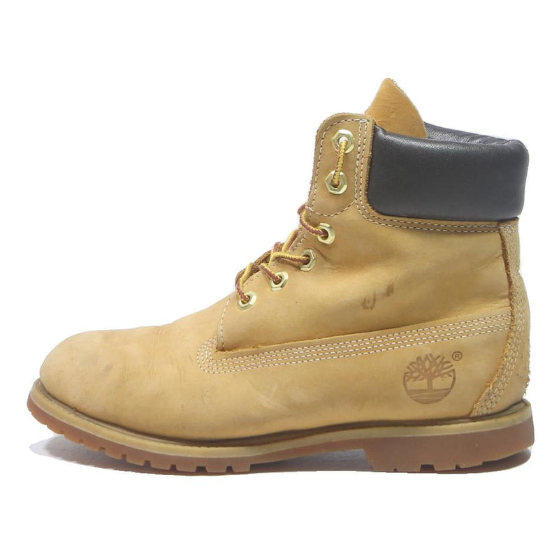 TIMBERLAND Womens Premium 6 Inch Lace-Up Boots Wheat Leather UK 5 Durable