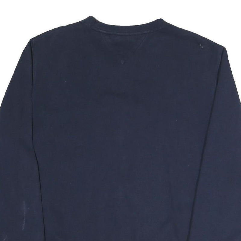 TOMMY JEANS Mens Navy Blue Cotton Blend Crew Neck L Sweatshirt Logo