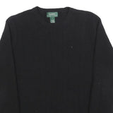 LAUREN RALPH LAUREN Girls Black Plain Pullover Jumper Wool Blend L