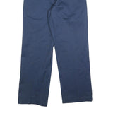 DICKIES Mens Regular Fit Blue Cotton Blend Straight Leg Trousers W32 L30