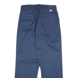 DICKIES Mens Regular Fit Blue Cotton Blend Straight Leg Trousers W32 L30