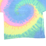 COLORTONE Mens Blue & Yellow Tie Dye Graphic T-Shirt XL Short Sleeve Crew Neck