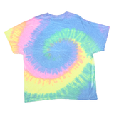 COLORTONE Mens Blue & Yellow Tie Dye Graphic T-Shirt XL Short Sleeve Crew Neck