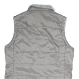 THE NORTH FACE Womens Grey Reversible Zip Vest Polyester Blend S Plain Outdoor