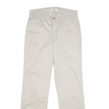 LEE Womens Cotton Blend Beige Regular Fit Straight Leg Trousers W30 L33 Classic