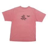 REEBOK Mens Pink Graphic T-Shirt M Short Sleeve Crew Neck Cotton Blend Casual