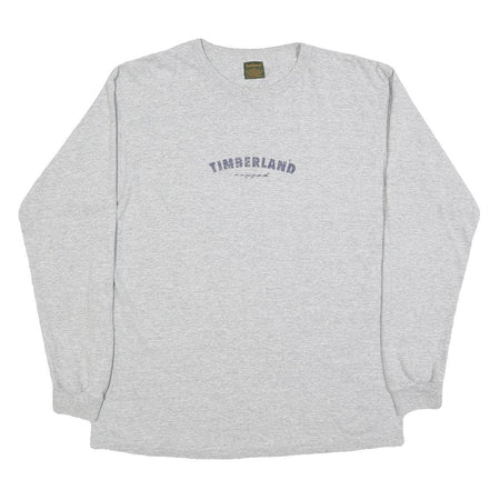 TIMBERLAND Mens Grey Long Sleeve Crew Neck Cotton Blend T-Shirt M