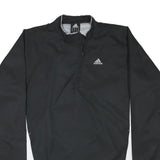 ADIDAS Mens Black & White Track Jacket M Polyester Blend Zip Casual Sportswear