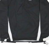 ADIDAS Mens Black & White Track Jacket M Polyester Blend Zip Casual Sportswear