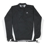 ADIDAS Mens Black & White Track Jacket M Polyester Blend Zip Casual Sportswear