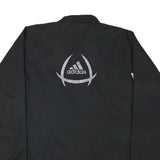 ADIDAS Mens Black & White Track Jacket M Polyester Blend Zip Casual Sportswear
