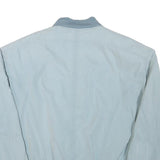 RED POINT Mens Blue Bomber Jacket L Polyester Blend Plain Zip Casual Lightweight