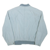 RED POINT Mens Blue Bomber Jacket L Polyester Blend Plain Zip Casual Lightweight