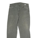 DICKIES Mens Regular Fit Cotton Blend Jeans Grey W38 L32 Workwear Zip Closure