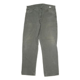 DICKIES Mens Regular Fit Cotton Blend Jeans Grey W38 L32 Workwear Zip Closure