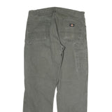DICKIES Mens Regular Fit Cotton Blend Jeans Grey W38 L32 Workwear Zip Closure