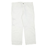 DICKIES Womens White Regular Fit Straight Denim Jeans Cotton Blend W42 L29