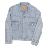 LEVI'S Womens Blue Denim Jacket S Cotton Blend Button Closure Casual Classic