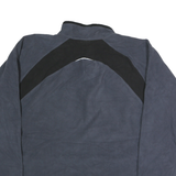 CHAMPION Mens Blue & Black Plain Half Zip Pullover Jumper L Sportswear