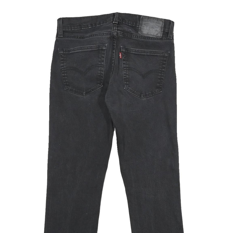 LEVI'S 511 Mens Jeans Black Slim Skinny Denim W32 L30 Stretch Cotton Blend Zip
