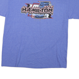 Mens Blue Kyle Hamilton Graphic T-Shirt XL Short Sleeve Crew Neck Racing