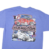 Mens Blue Kyle Hamilton Graphic T-Shirt XL Short Sleeve Crew Neck Racing
