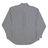 NAUTICA Mens Blue & White Check Shirt XL Classic Cotton Blend Long Sleeve Button