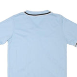 LA SHADY Mens Blue Baseball T-Shirt M Short Sleeve V-Neck Button Front Jersey
