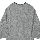 ZARA BASIC Womens Grey Acrylic Blend Relaxed Jacket Size S Knit Oversized