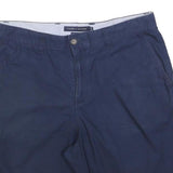 TOMMY HILFIGER Mens Navy Blue Casual Cotton Blend Shorts M W34 Classic Fit