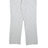 TREND Womens Polyester Blend Grey Regular Fit Straight Leg Trousers W25 L28