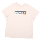 NIKE Mens White Graphic T-Shirt XL Short Sleeve Crew Neck Swoosh Logo