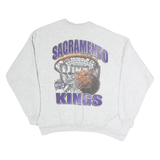 TULTEX Womens Grey Sacramento Kings Crew Neck XL Basketball Sweatshirt