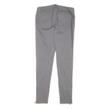 MICHAEL KORS Womens Cotton Blend Grey Slim Skinny Trousers W28 L29 Zip Pocketed